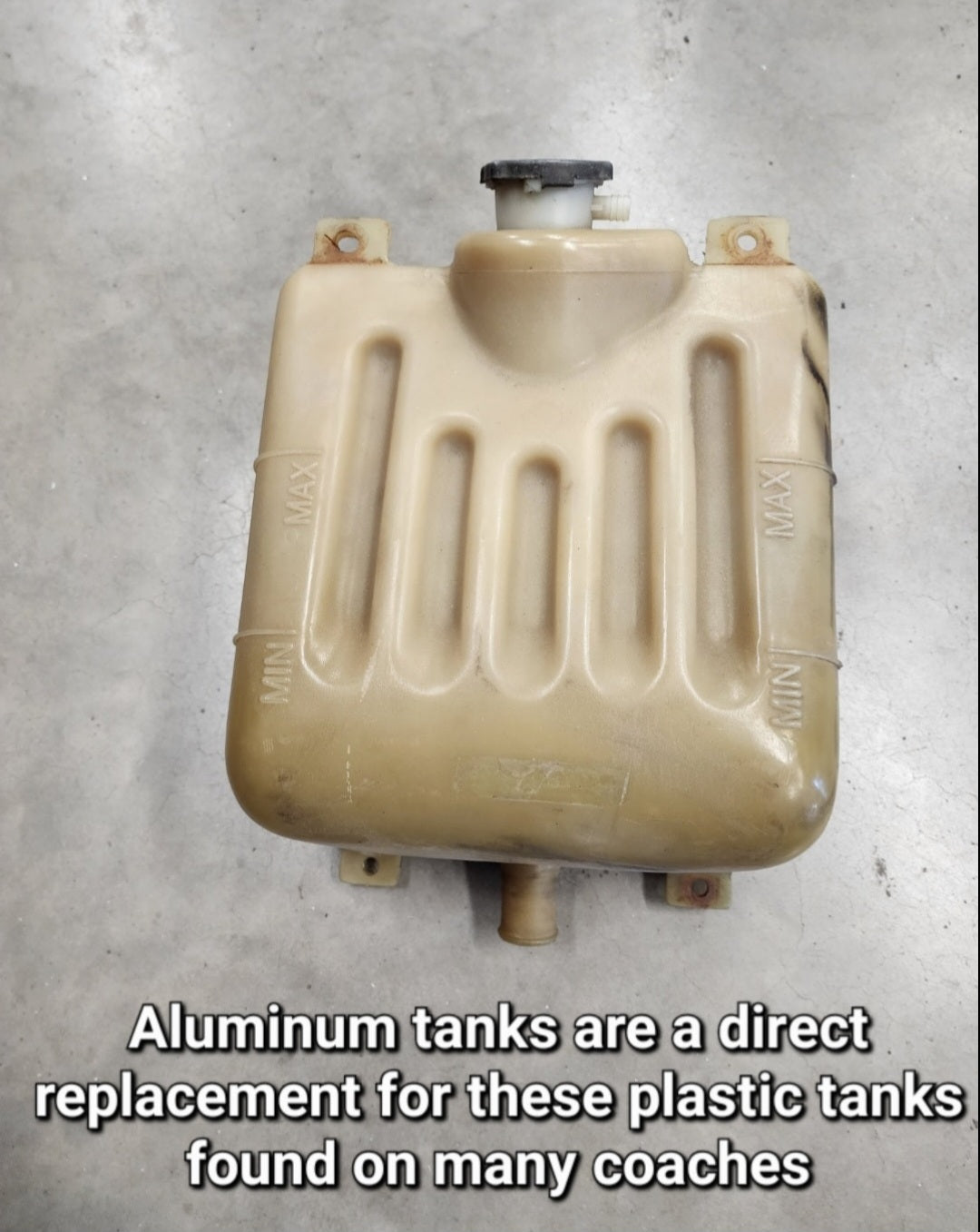 Monaco coolant surge tank (Angled outlet)